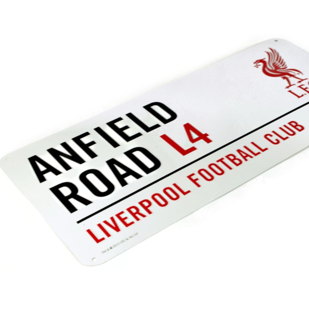 Liverpool FC 'Anfield Road' Metal Street Sign